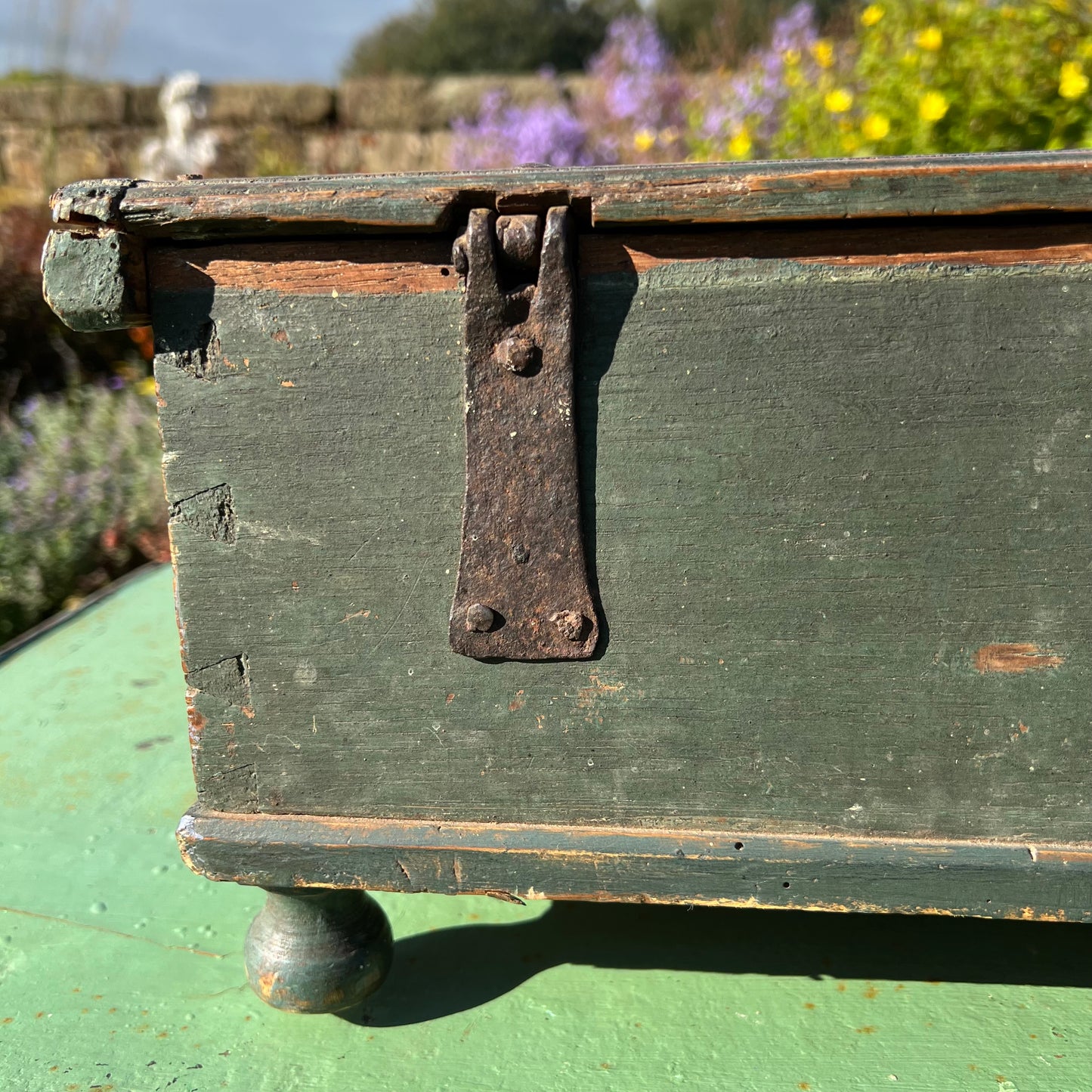 Swedish Painted Marriage Box (Hälsingland Style), Dated 1805