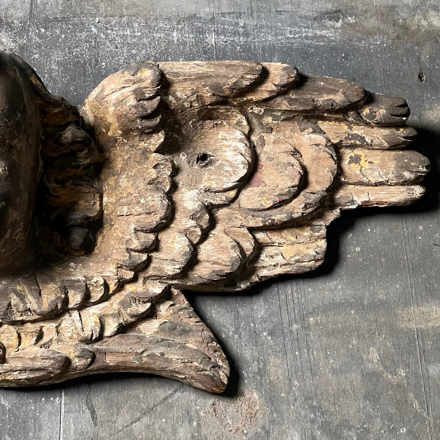 French Carved Angel Wall Frieze c.1750