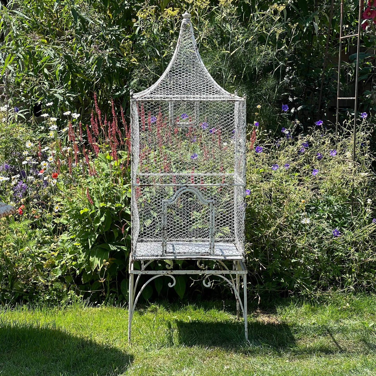 French Wirework Birdcage on Stand c.1880