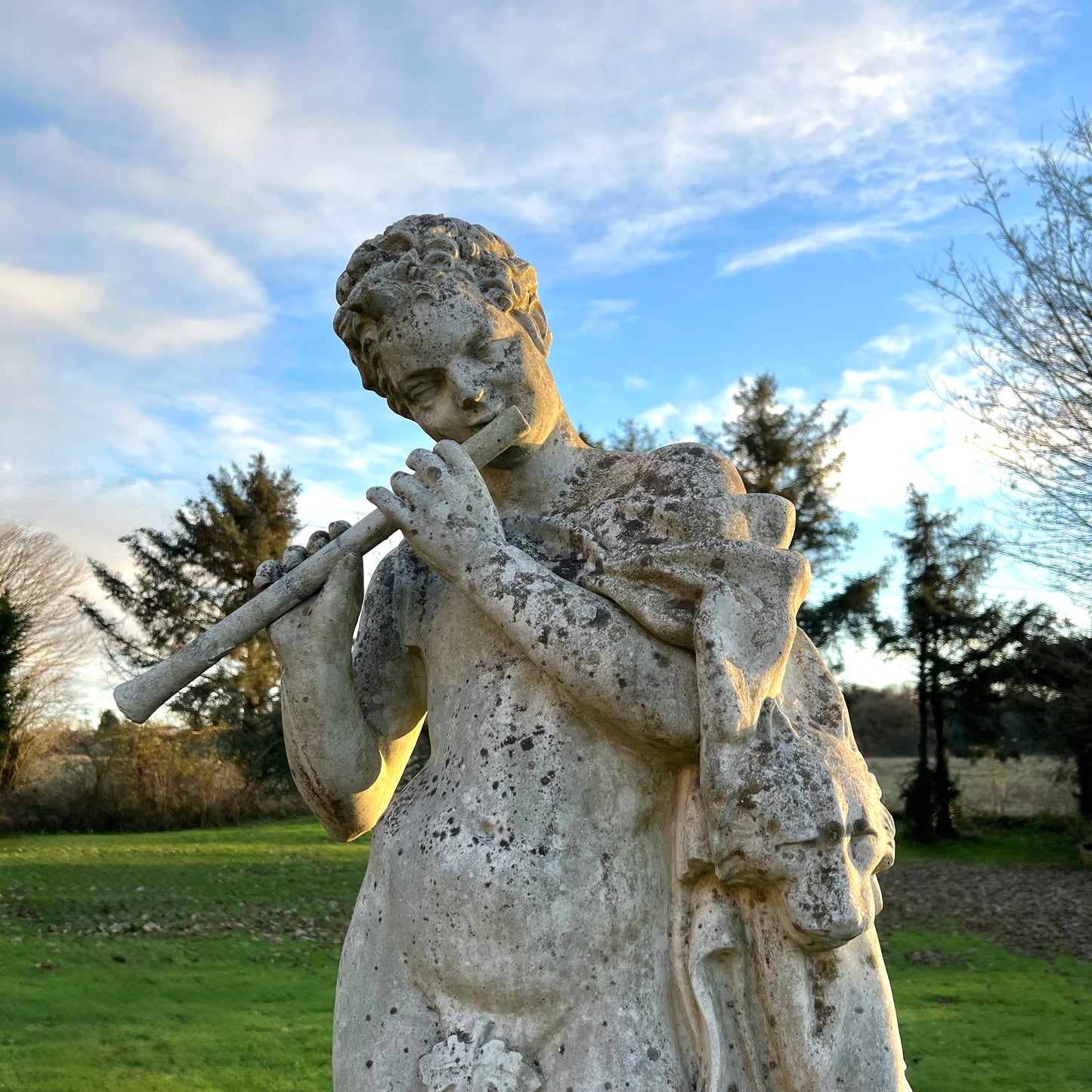 Mid-20th Century Composite Stone Statue of Pan