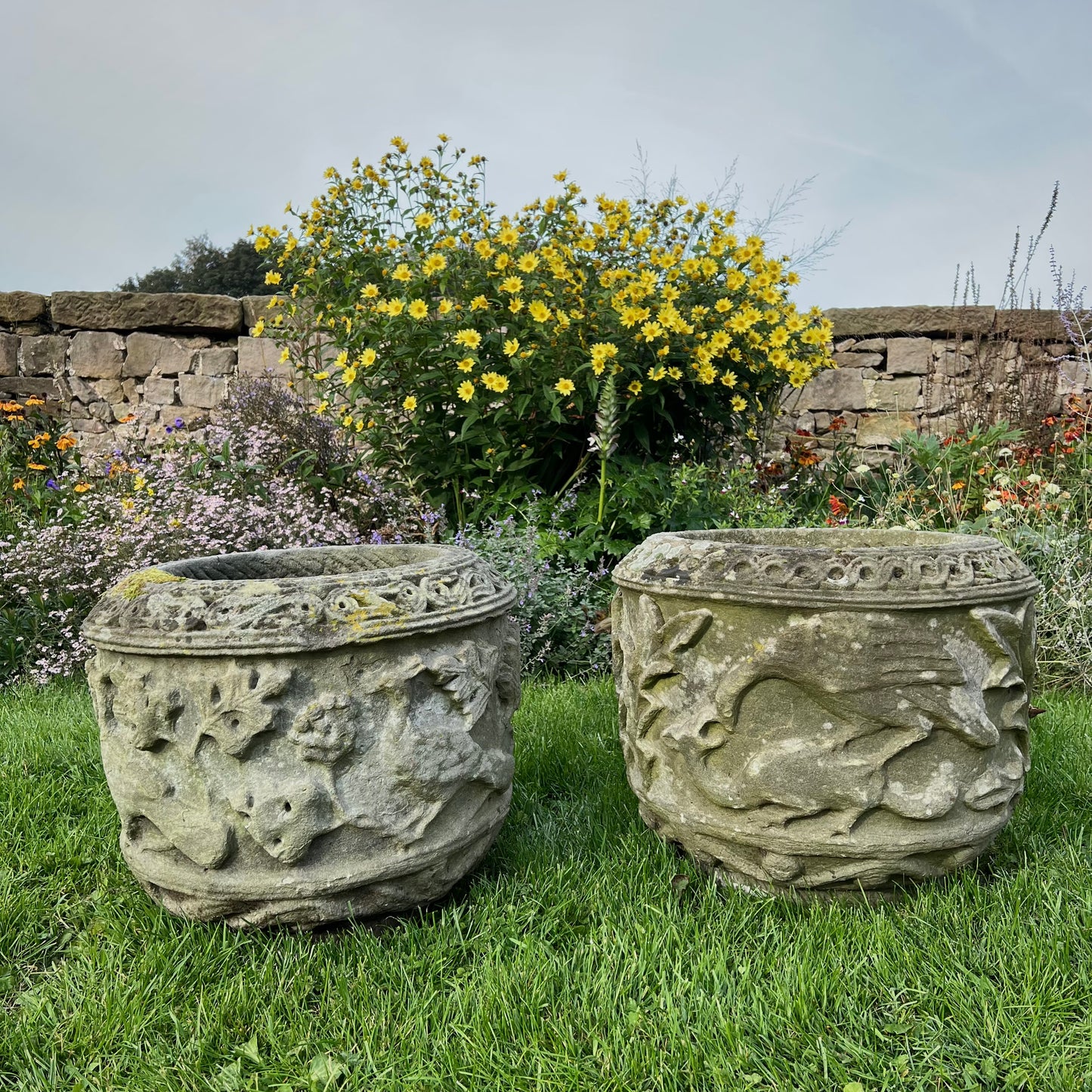 Pair Of Romanesque Urns