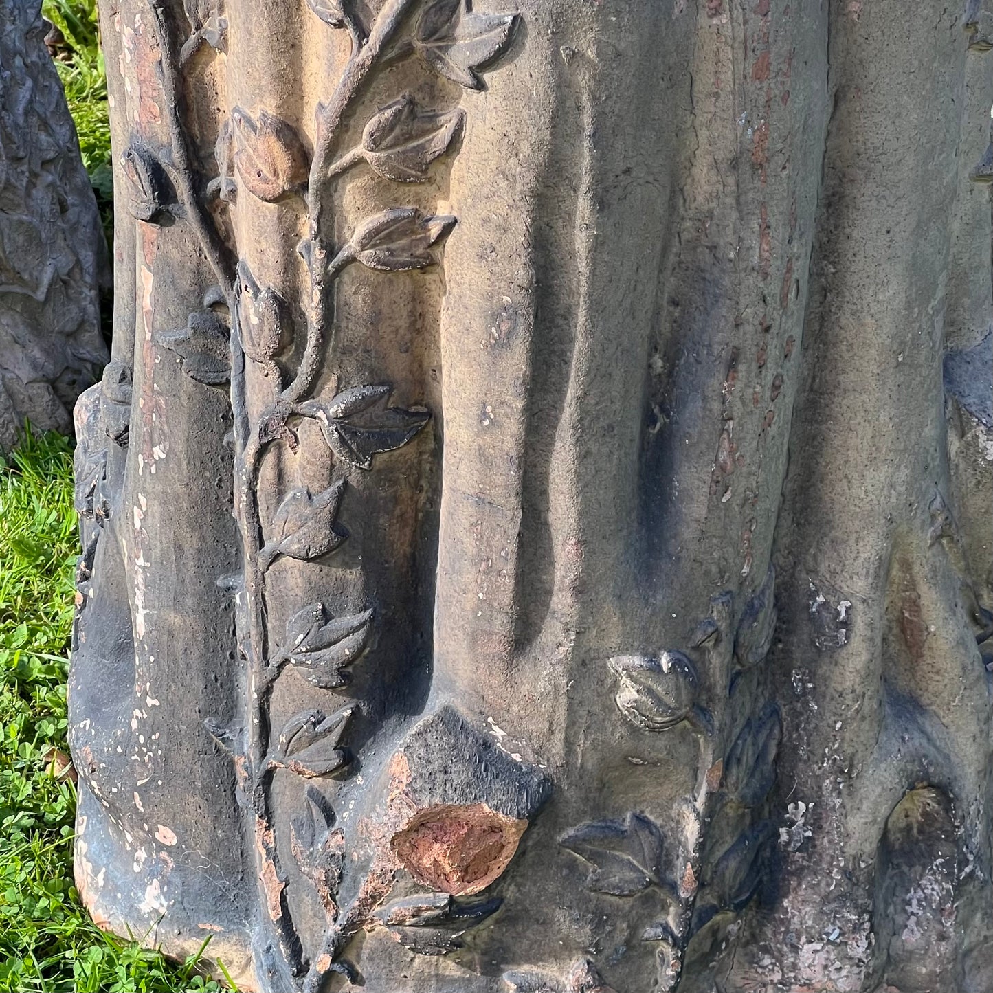Pair of English Terracotta Tree Stump or Stumpery Pedestals by Gibbs & Canning, Tamworth c.1870