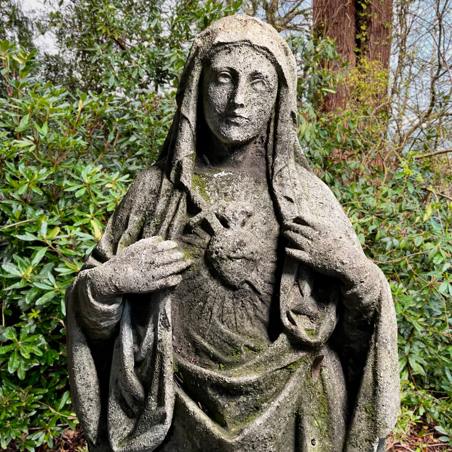 French Limestone Statue of the Madonna c.1780