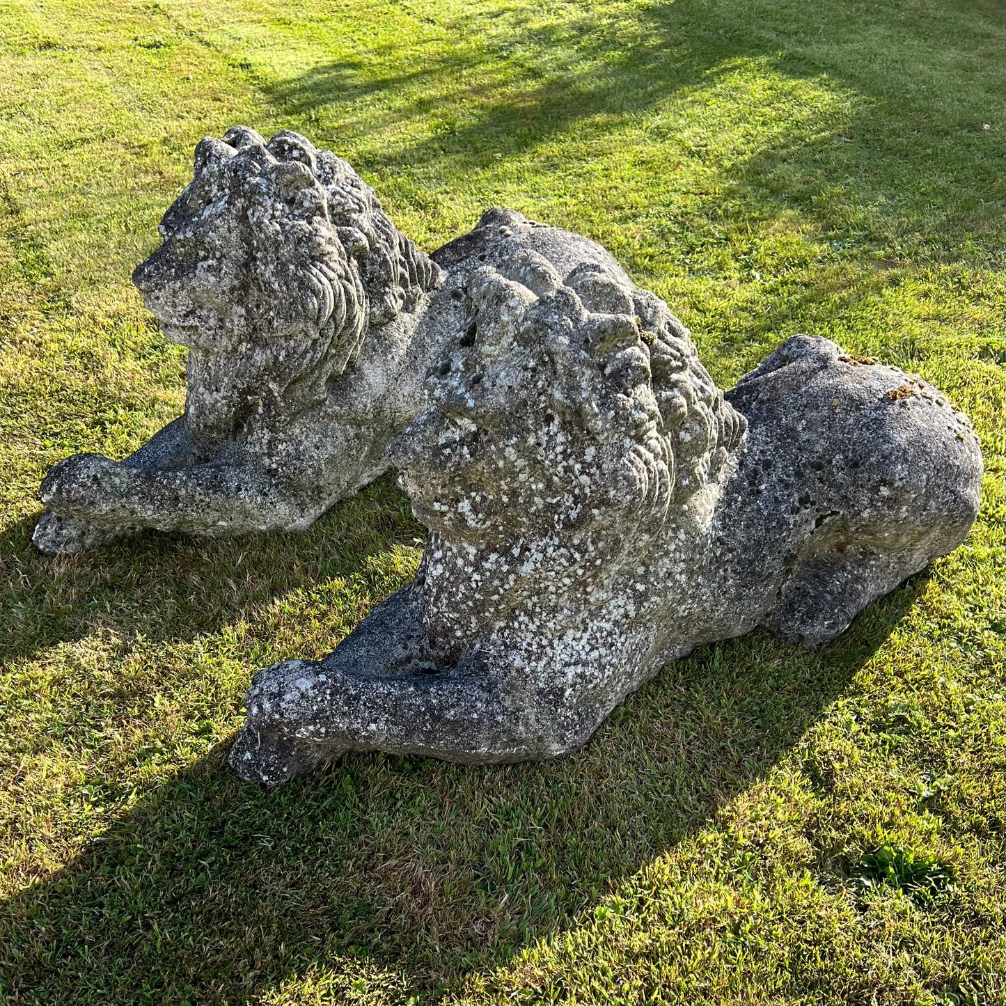 Pair of Recumbent Lions