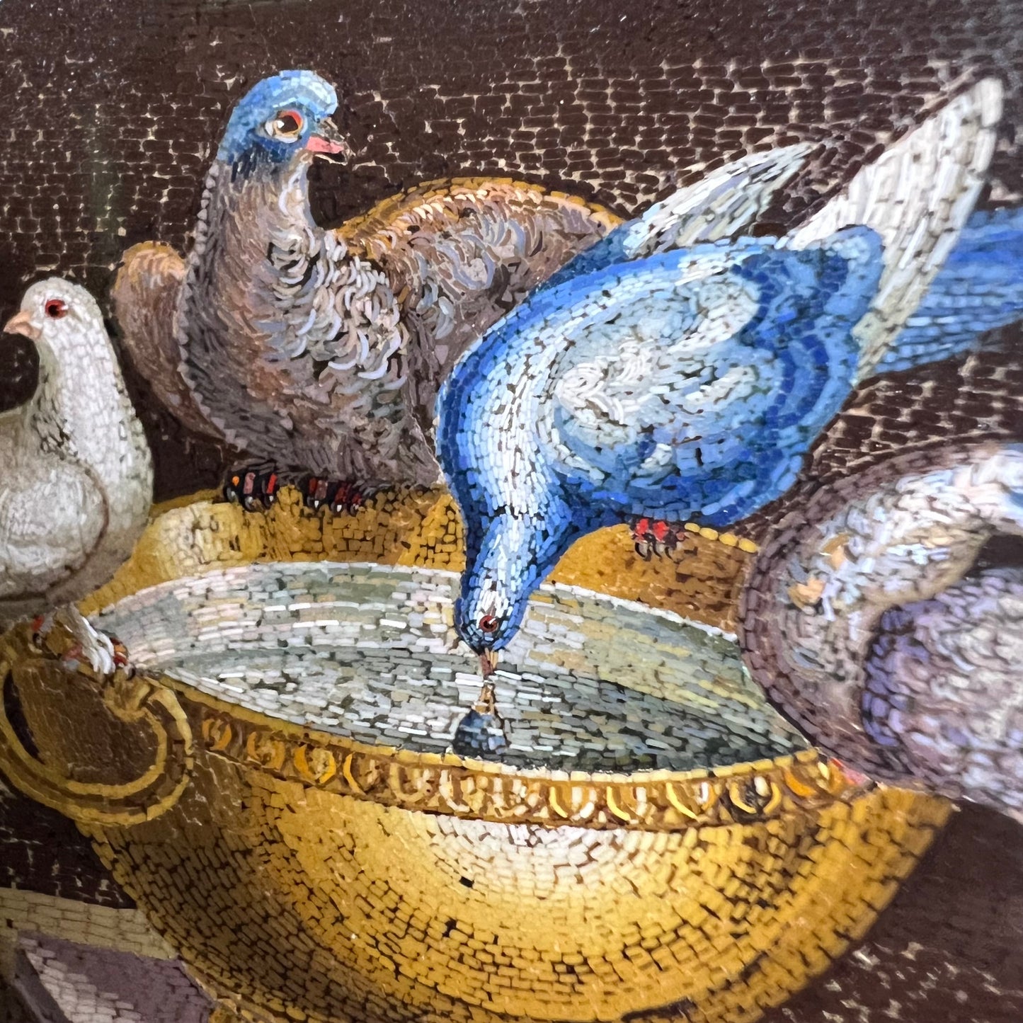 18th-Century Roman Micromosaic Snuff Box – Doves of Pliny, Attributed to Circle of Giacomo Raffaelli c.1780-1800