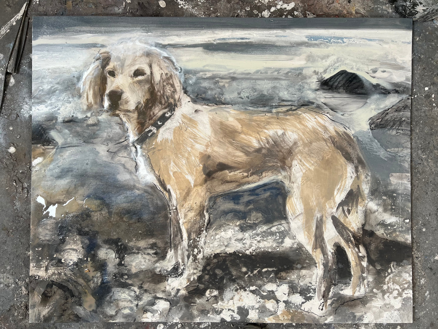 Chloë Holt RCA FRSA - “Honey” Commissioned Dog Portrait