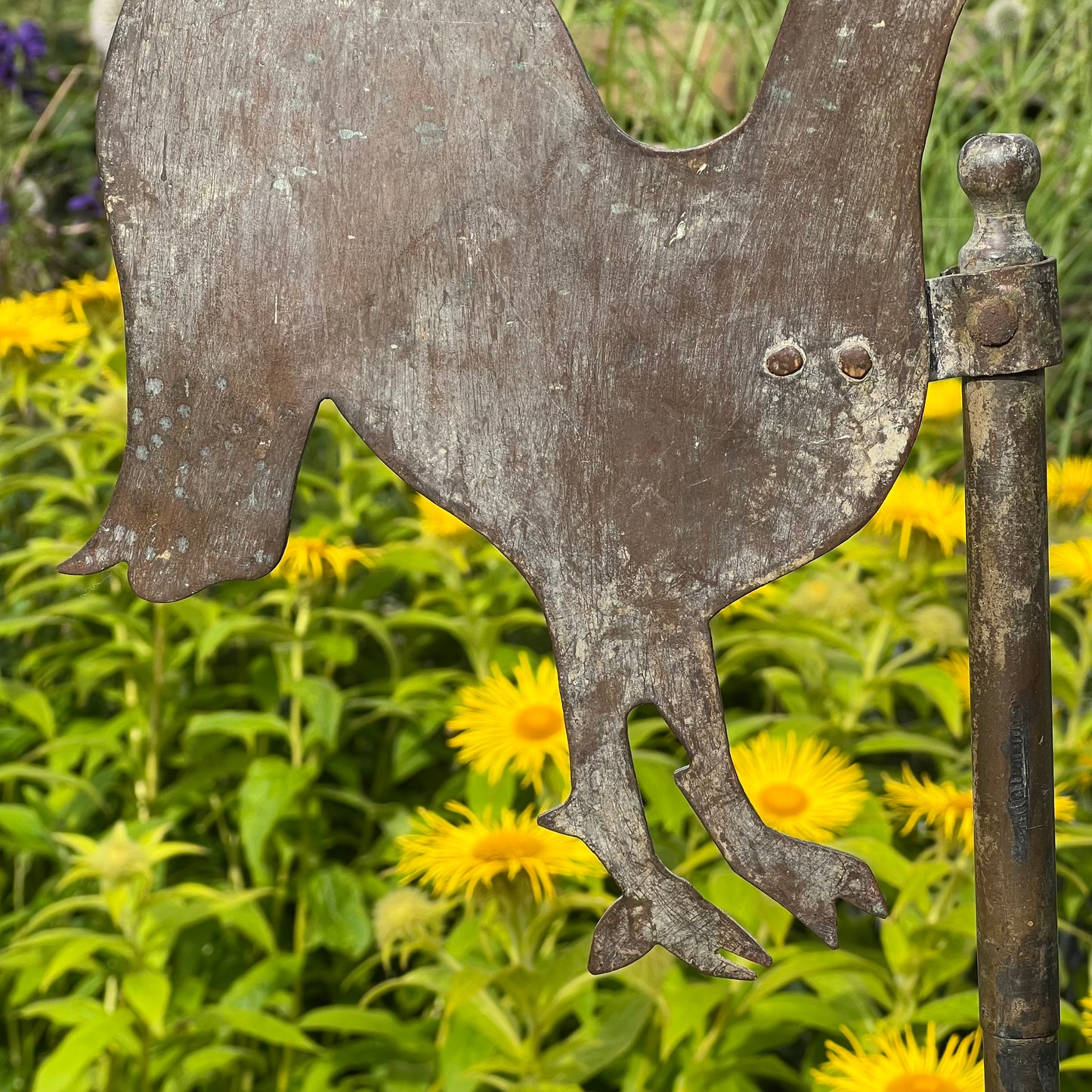 English Folk Art Cockerel Weathervane c.1880