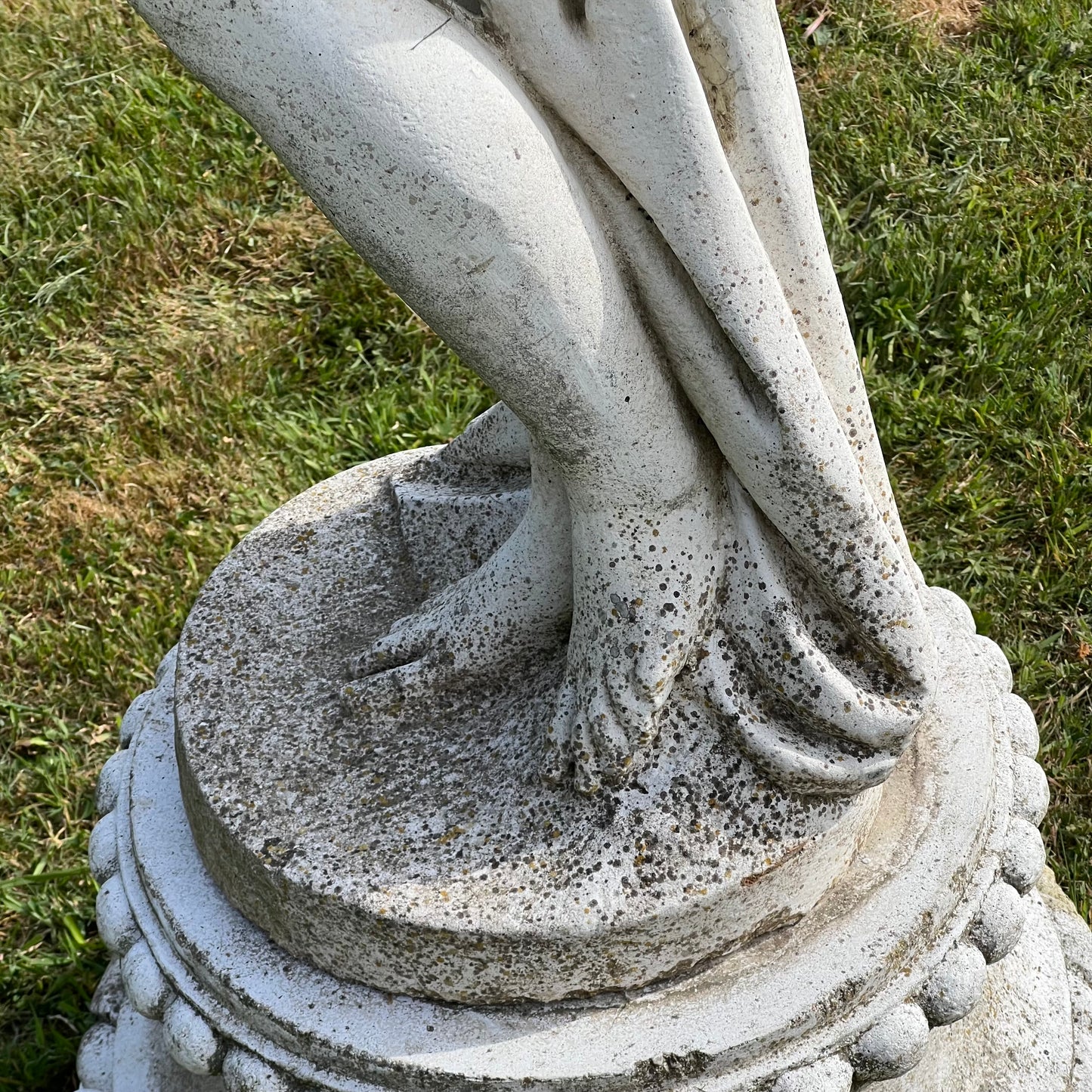 Statue of a Classical Maiden Carrying Water and Wine Mid 20th Century