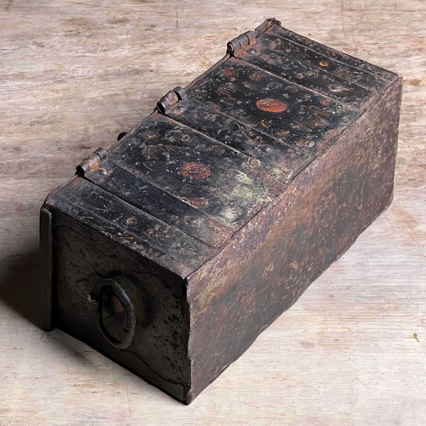 Renaissance Painted Iron Strong Box (Armoured Coffert) c.1580–1620, Nuremberg Southern Germany