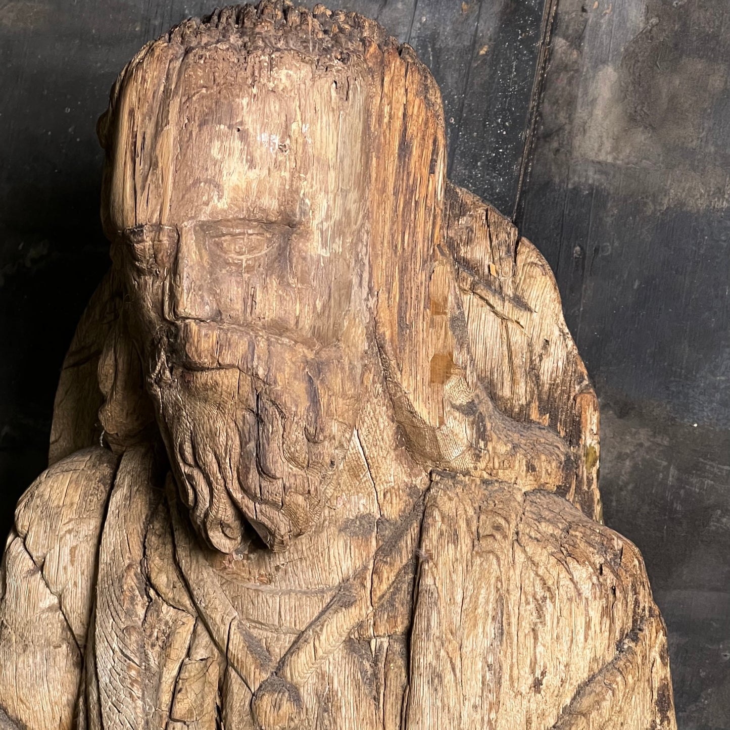 Carved Oak Figure of Saint James the Greater c.1470-1520