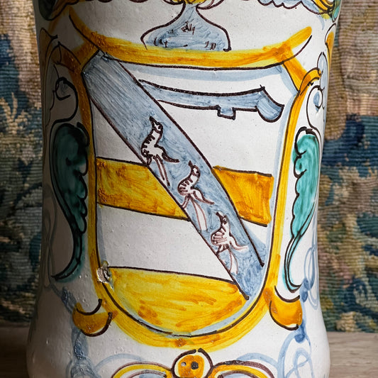 Large Italian Maiolica Albarello, Montelupo (Tuscany), late 17th / early 18th century c. 1690–1720