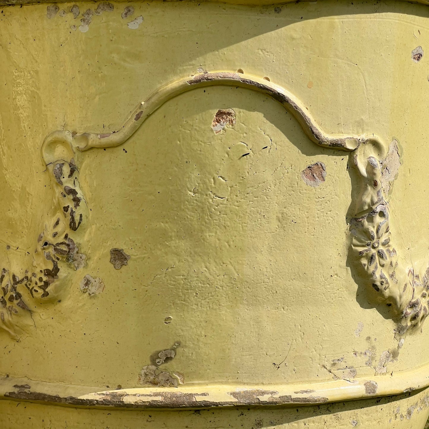 Huge Pair of Cream Glazed Terracotta “Jarre d’Anduze” Urns