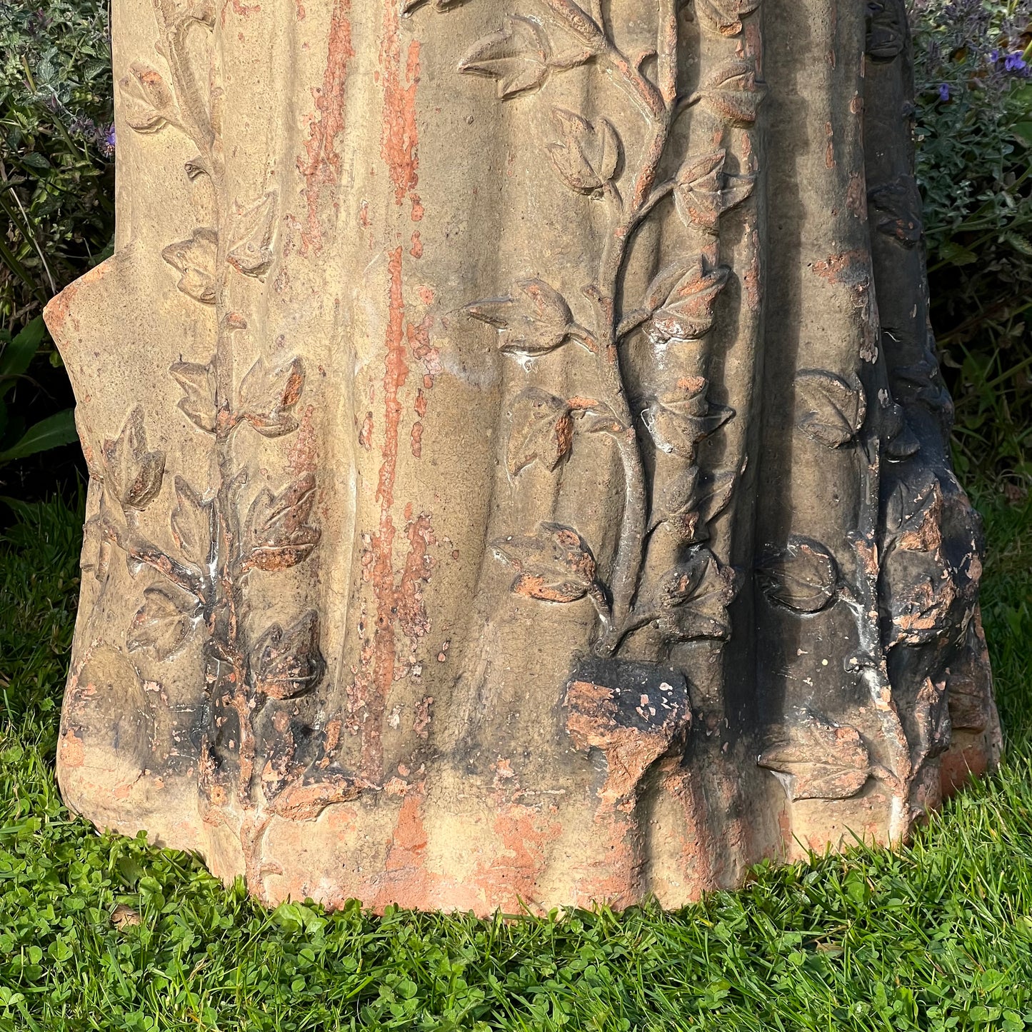 Pair of English Terracotta Tree Stump or Stumpery Pedestals by Gibbs & Canning, Tamworth c.1870