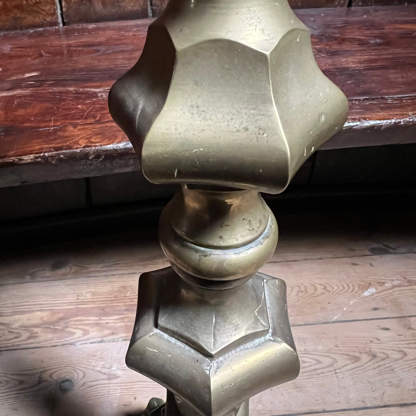 17th Century Italian Brass Ecclesiastical Floor Candlestick