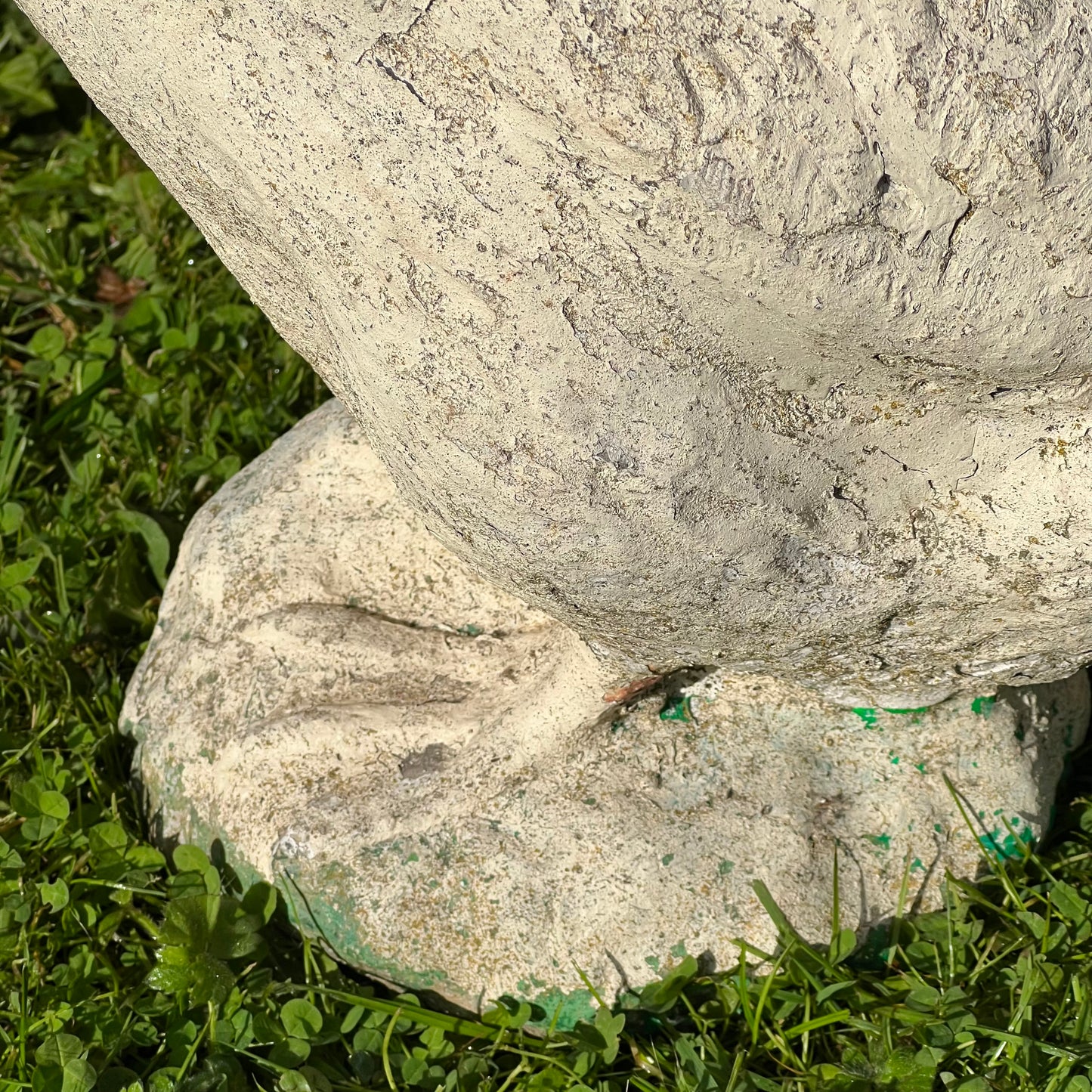 Pair of French Composite Stone Geese Mid-20th Century