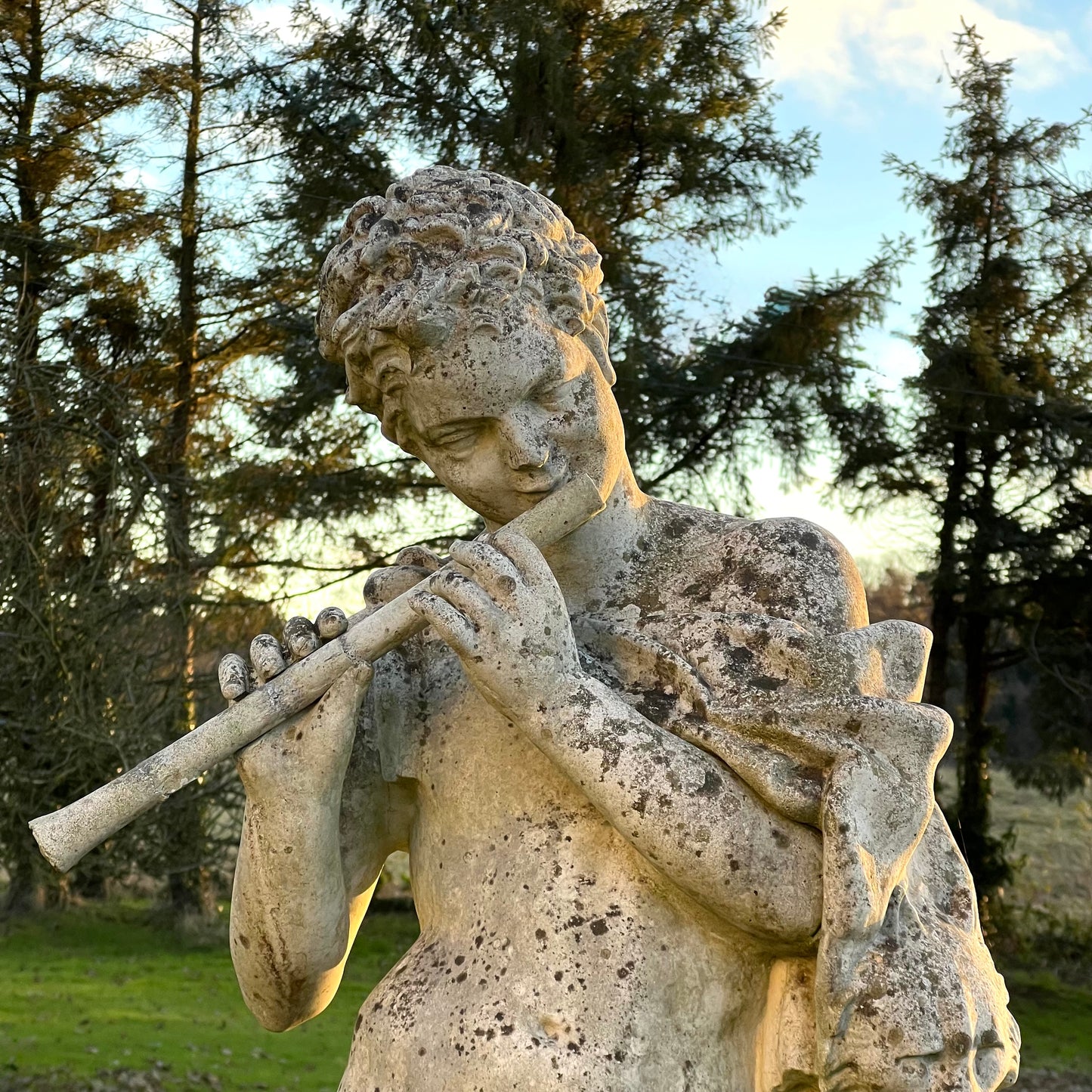 Mid-20th Century Composite Stone Statue of Pan