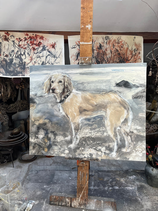 Chloë Holt RCA FRSA - “Honey” Commissioned Dog Portrait