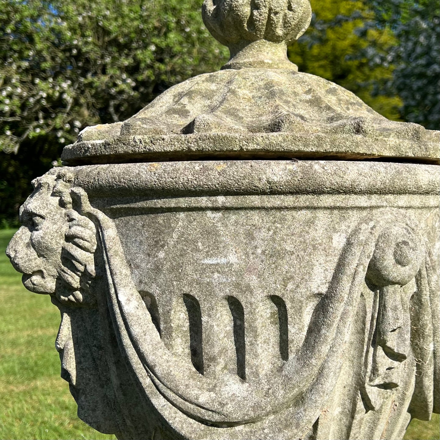 Robert Adam Style Swagged Urn Late 20th Century