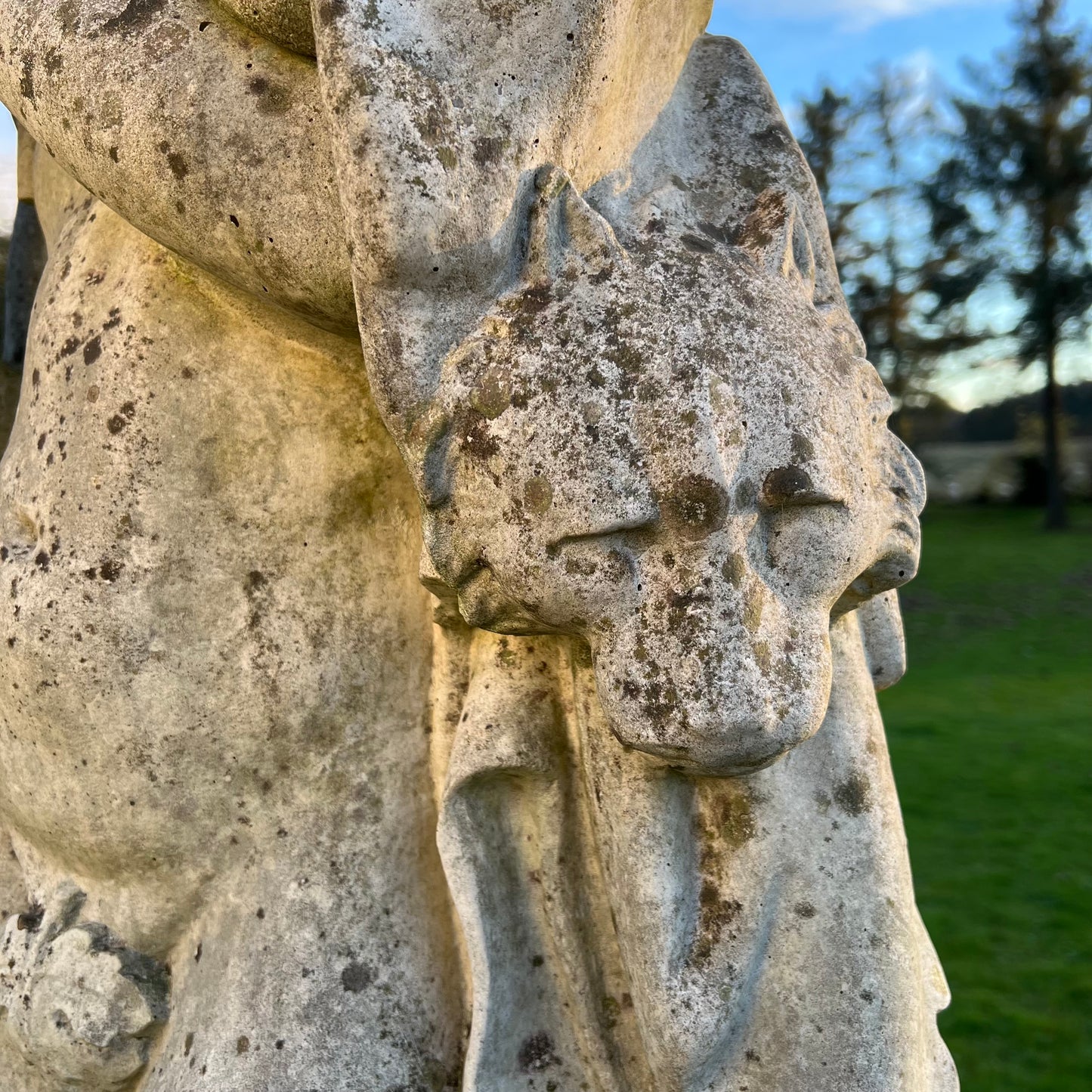 Mid-20th Century Composite Stone Statue of Pan