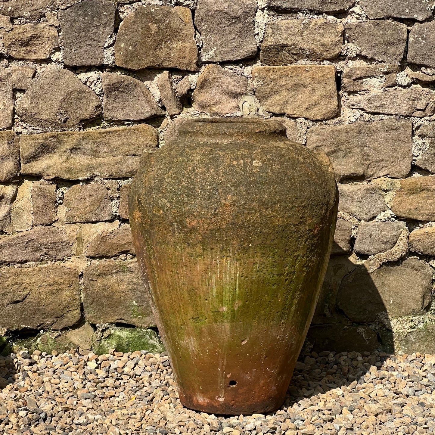 Florentine Terracotta Impruneta Storage Jar with Paterae c. 17th Century