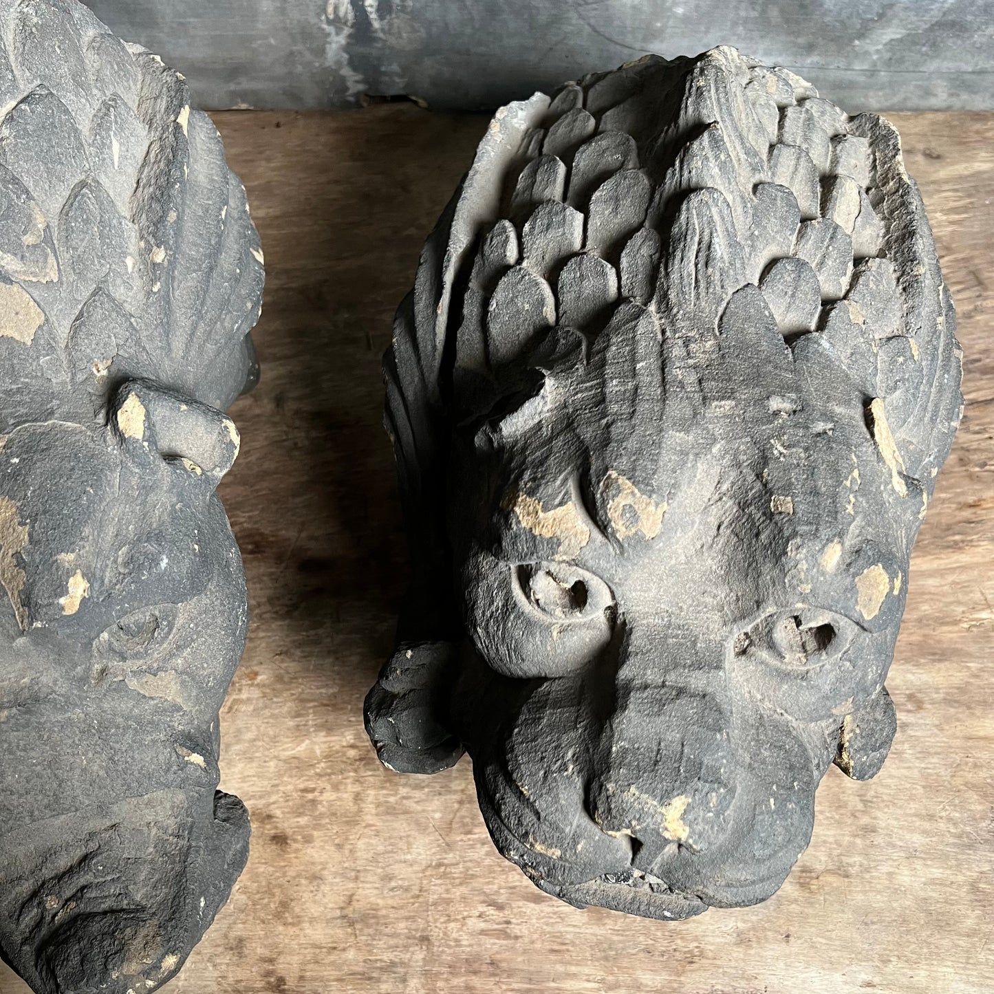 Large Pair of Gothic Revival Gargoyles