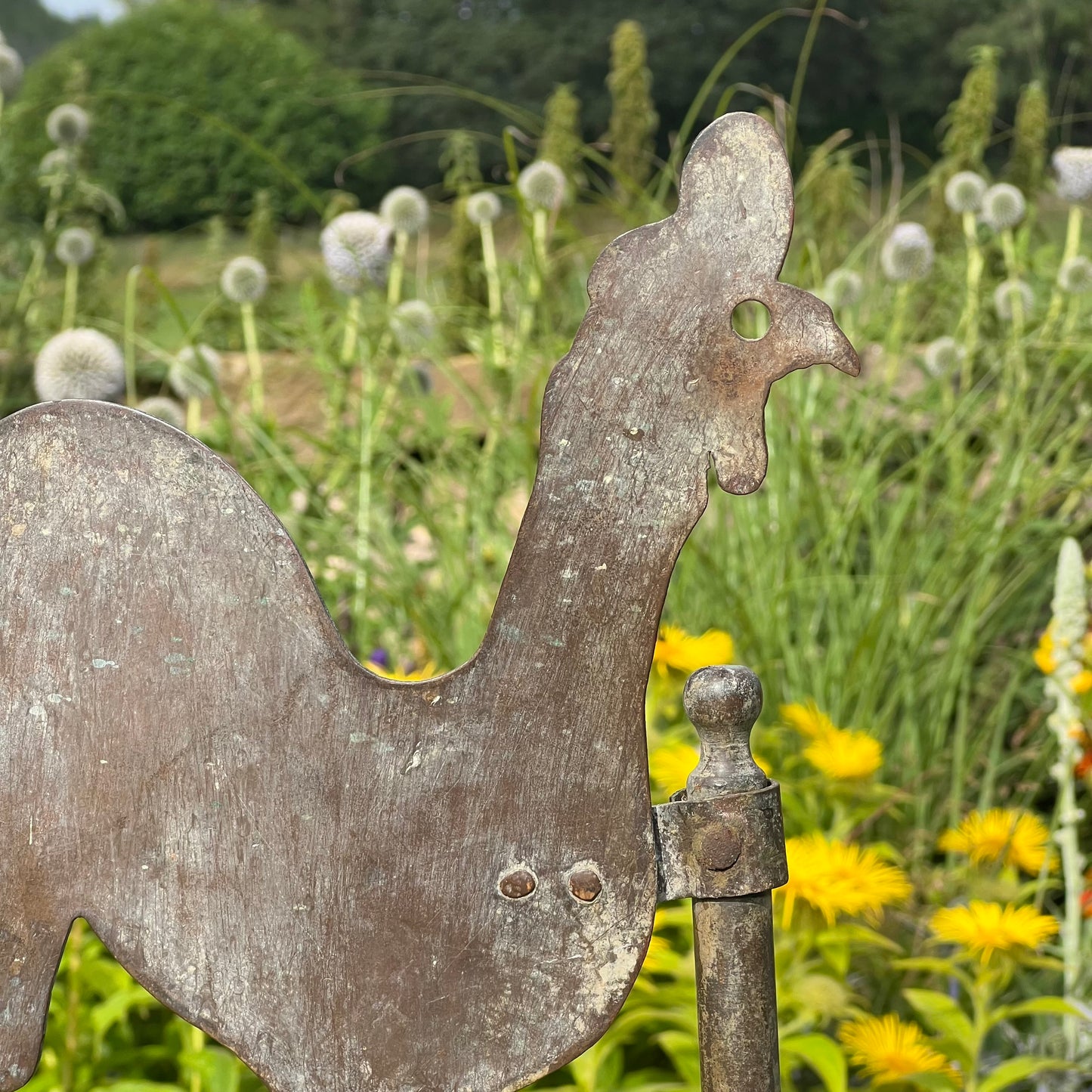 English Folk Art Cockerel Weathervane c.1880