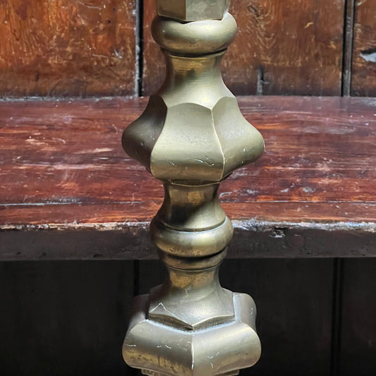 17th Century Italian Brass Ecclesiastical Floor Candlestick