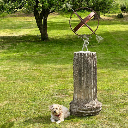 Armillary Sphere Sundial on Roman Column