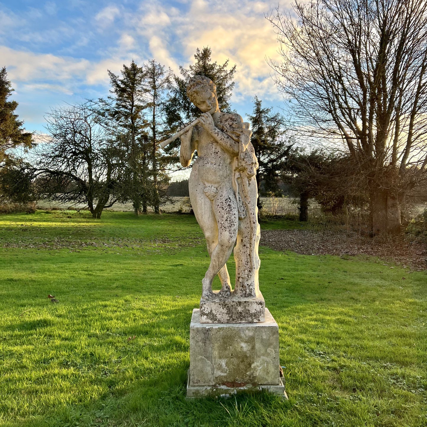 Mid-20th Century Composite Stone Statue of Pan