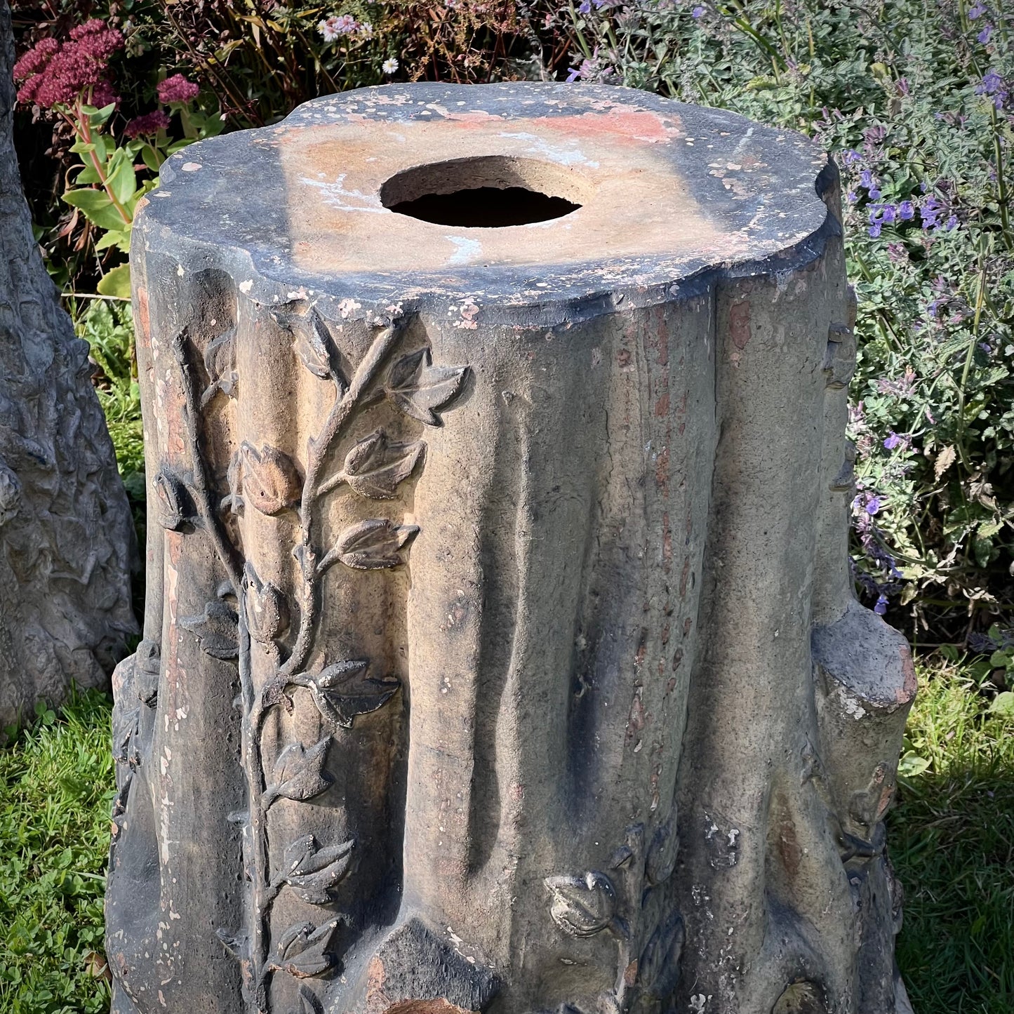 Pair of English Terracotta Tree Stump or Stumpery Pedestals by Gibbs & Canning, Tamworth c.1870