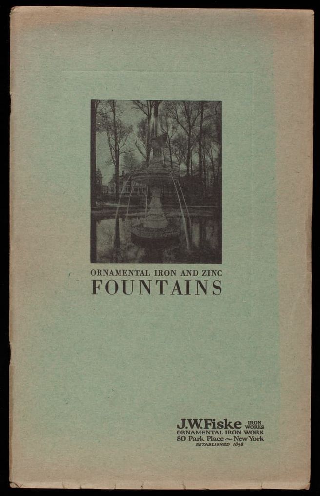 Late 19th Century American Zinc Garden Fountain, Attributed to J. W. Fiske, New York