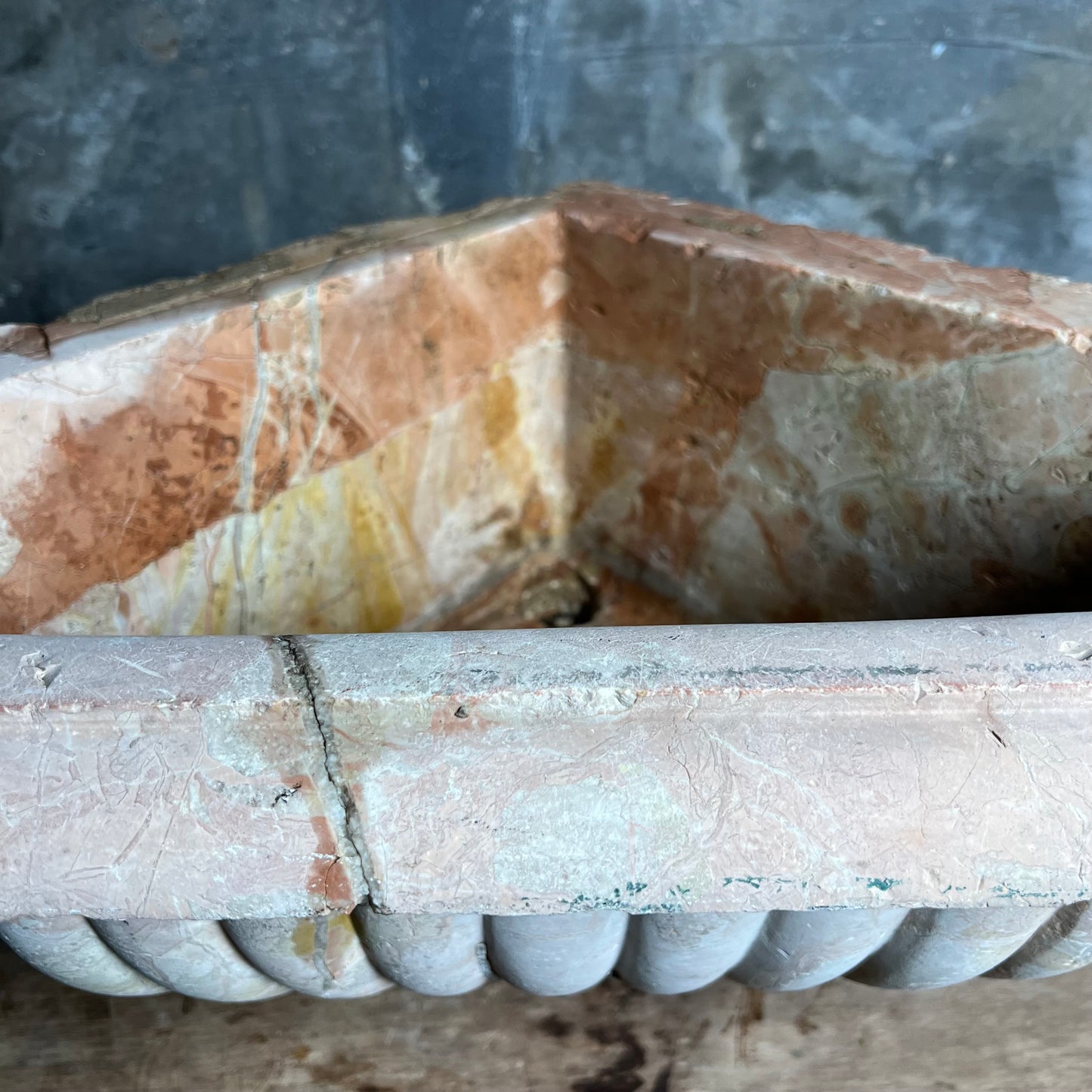 Venetian Font c.1750 in Rosa Antico Sicilian Marble