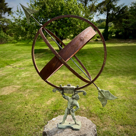 Armillary Sphere Sundial on Roman Column