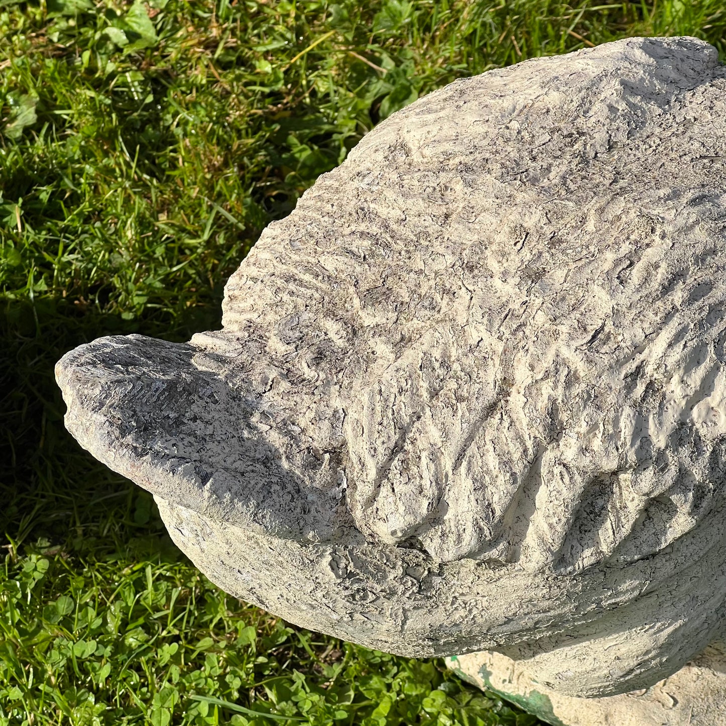 Pair of French Composite Stone Geese Mid-20th Century