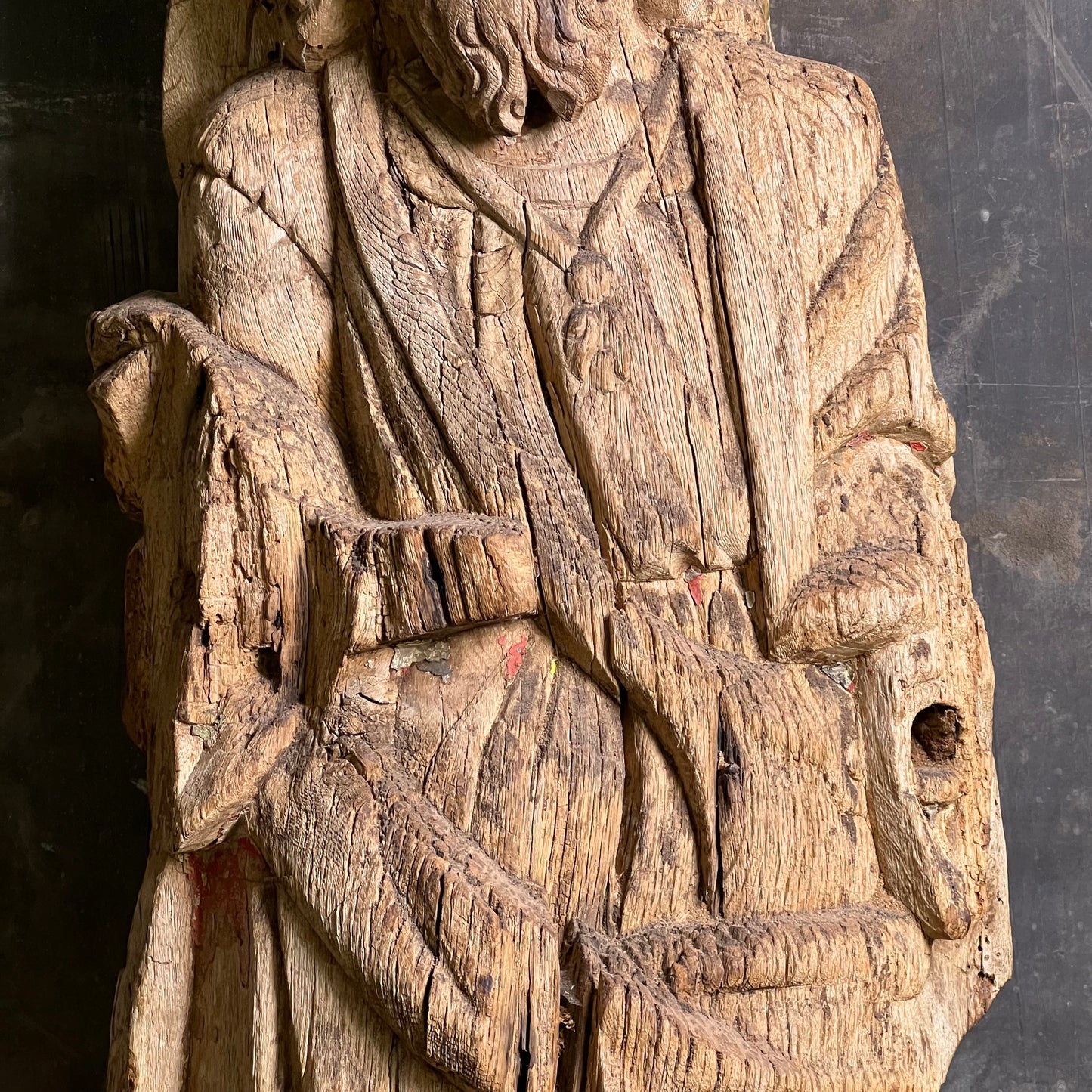 Carved Oak Figure of Saint James the Greater c.1470-1520