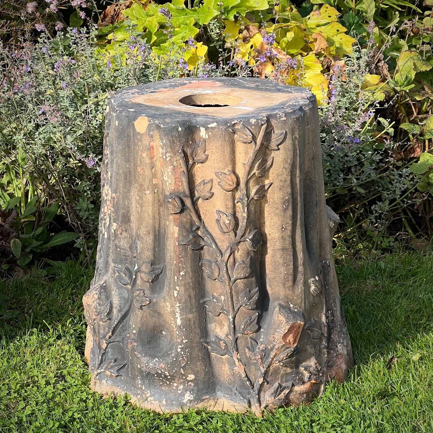 Pair of English Terracotta Tree Stump or Stumpery Pedestals by Gibbs & Canning, Tamworth c.1870