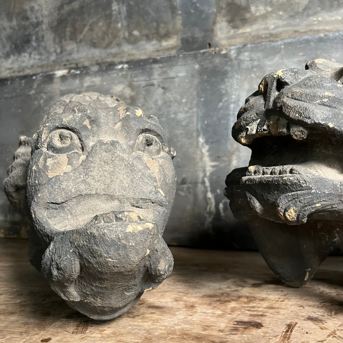 Large Pair of Gothic Revival Gargoyles