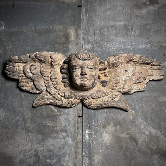 French Carved Angel Wall Frieze c.1750