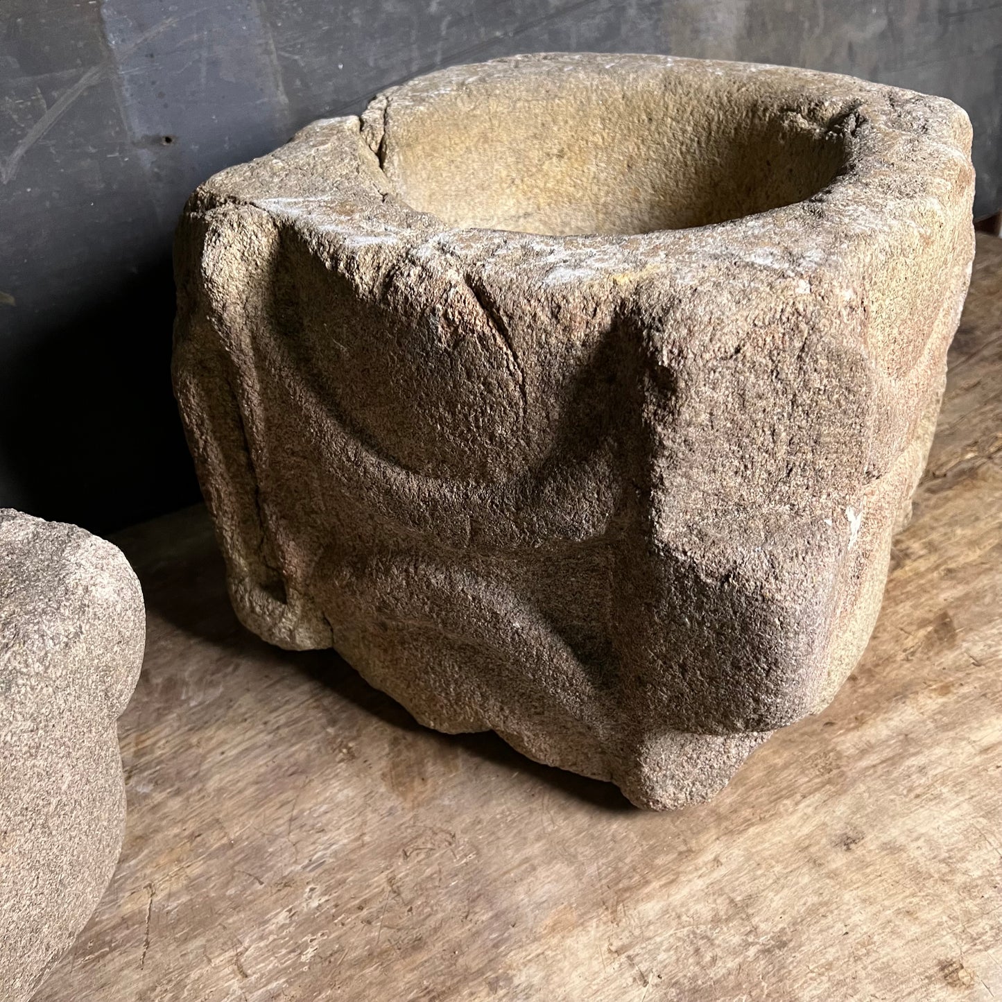 Rare Romanesque Medieval Double-Bowled Apothecary Mortar
