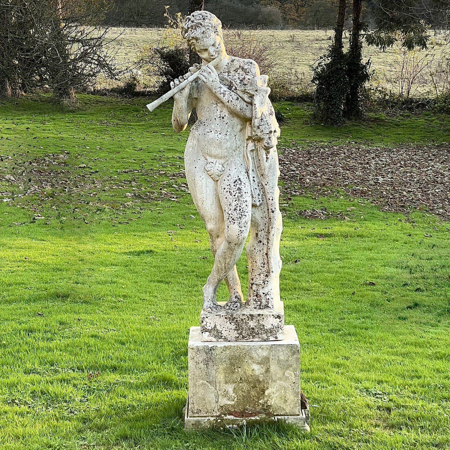 Mid-20th Century Composite Stone Statue of Pan
