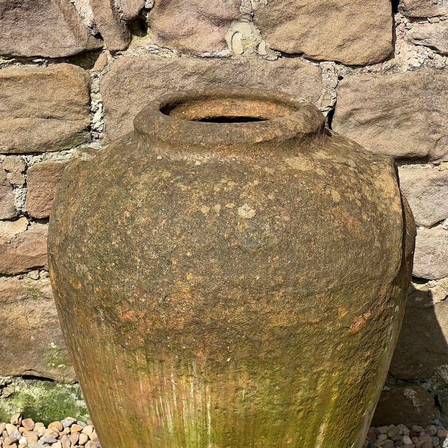 Florentine Terracotta Impruneta Storage Jar with Paterae c. 17th Century