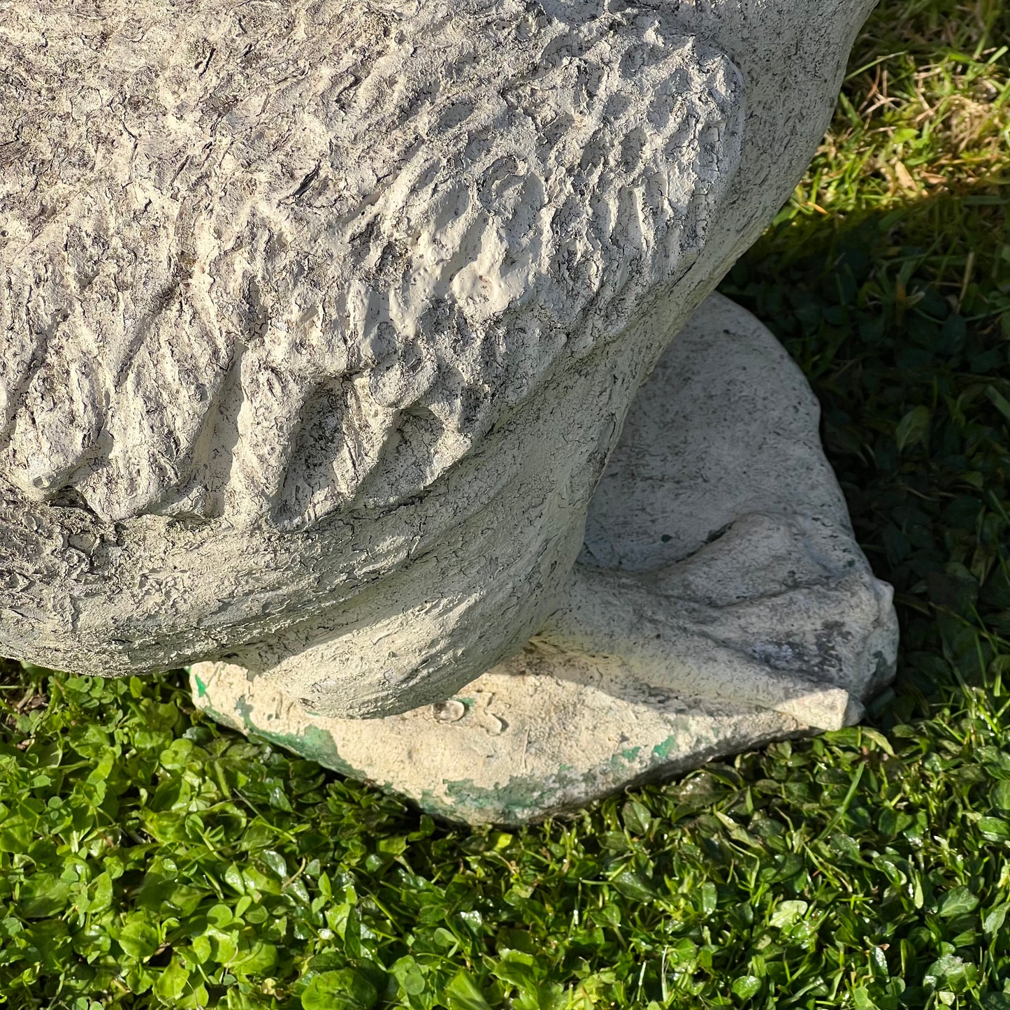 Pair of French Composite Stone Geese Mid-20th Century