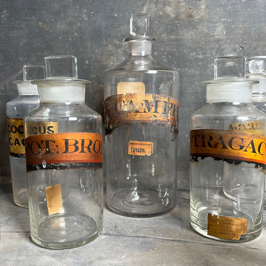 Collection of Nine Apothecary Bottles c.1840-1860