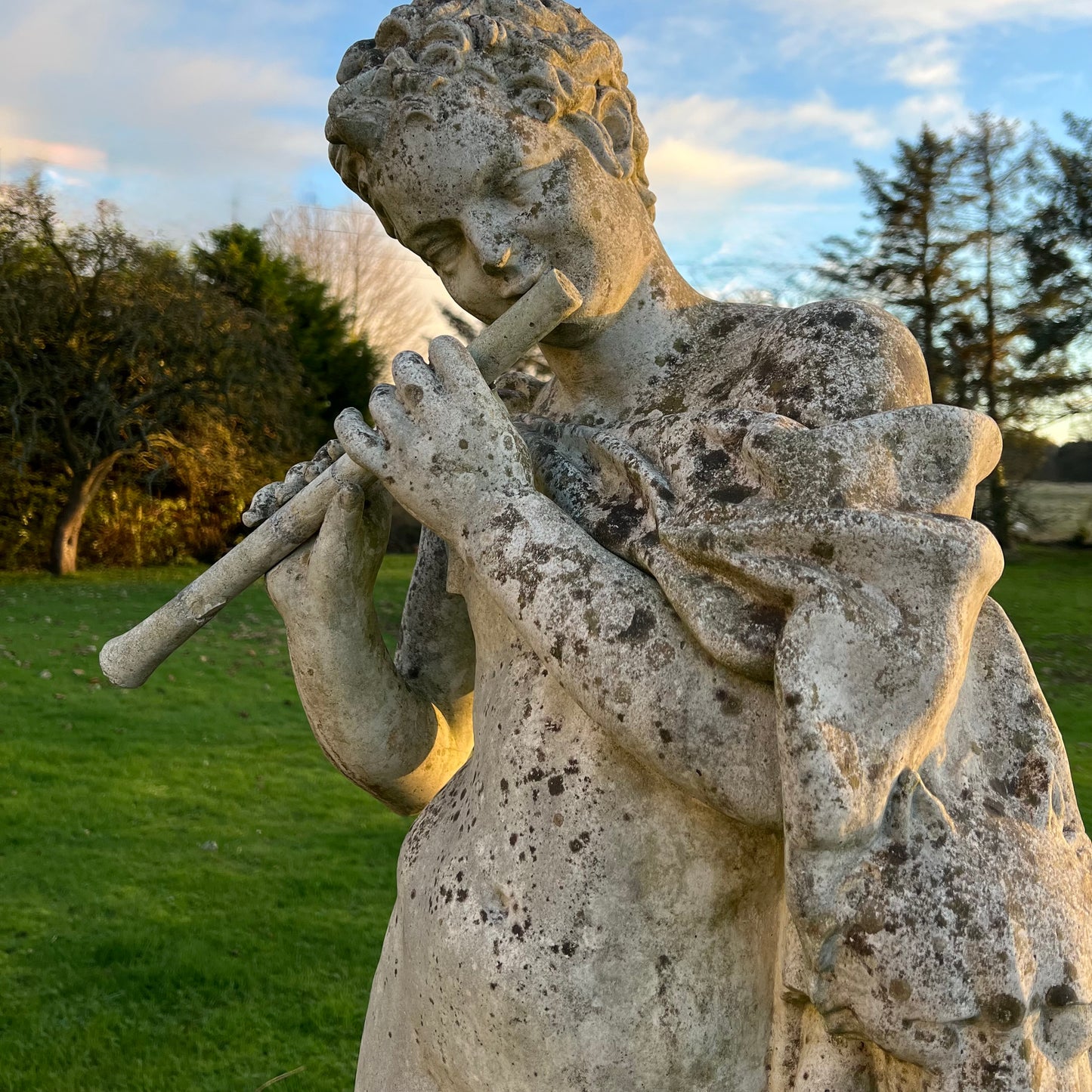 Mid-20th Century Composite Stone Statue of Pan