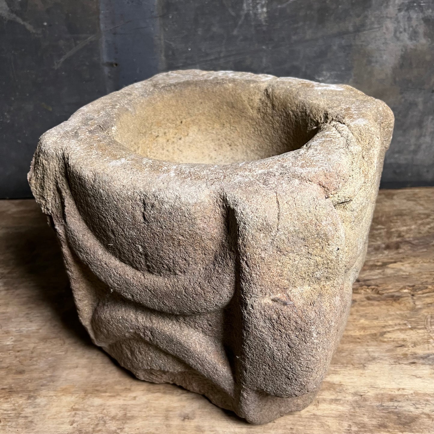 Rare Romanesque Medieval Double-Bowled Apothecary Mortar