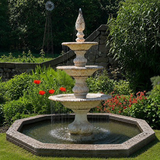 Late 20th Century Italianate Tiered Renaissance-Style Cast Iron Fountain