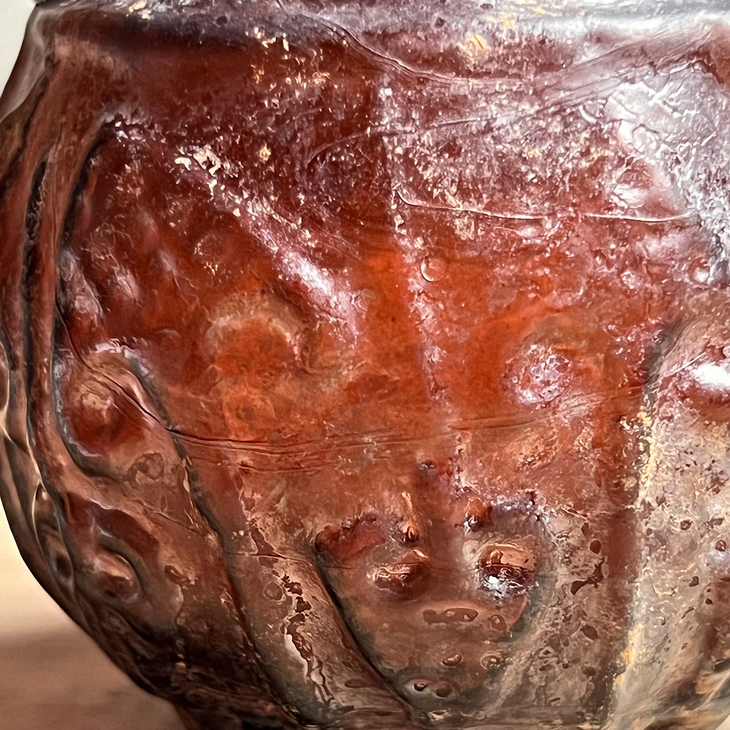 A Roman Aubergine Glass Trefoil-Lipped Jug c. 1st Century A.D.