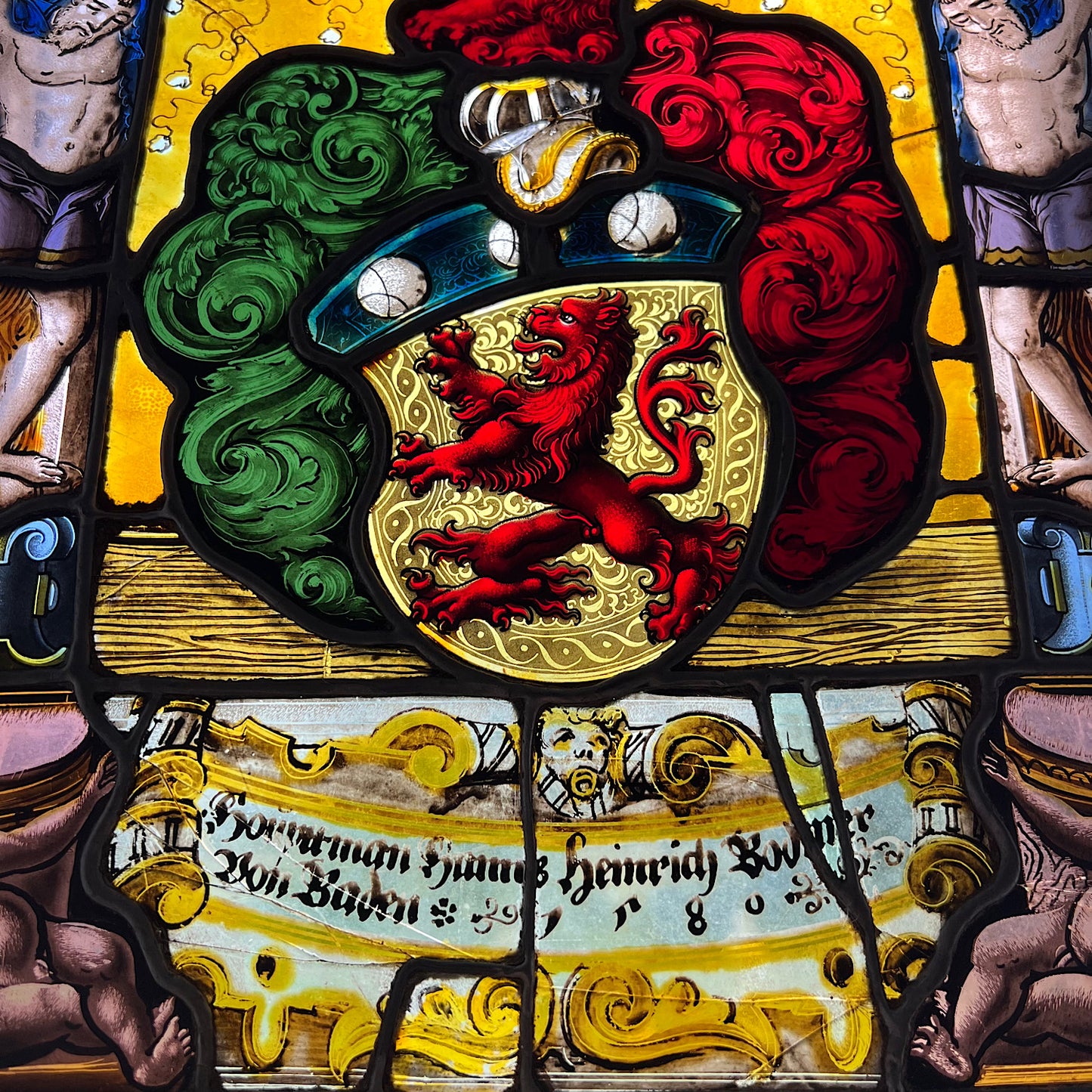 Stained Glass Panel depicting The Arms of Heinrich Bodmer of Baden c.1530