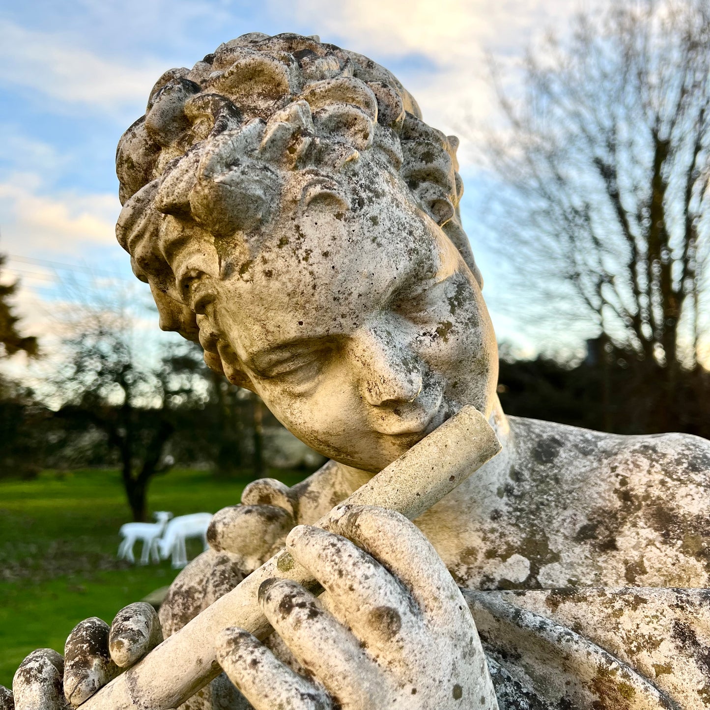 Mid-20th Century Composite Stone Statue of Pan