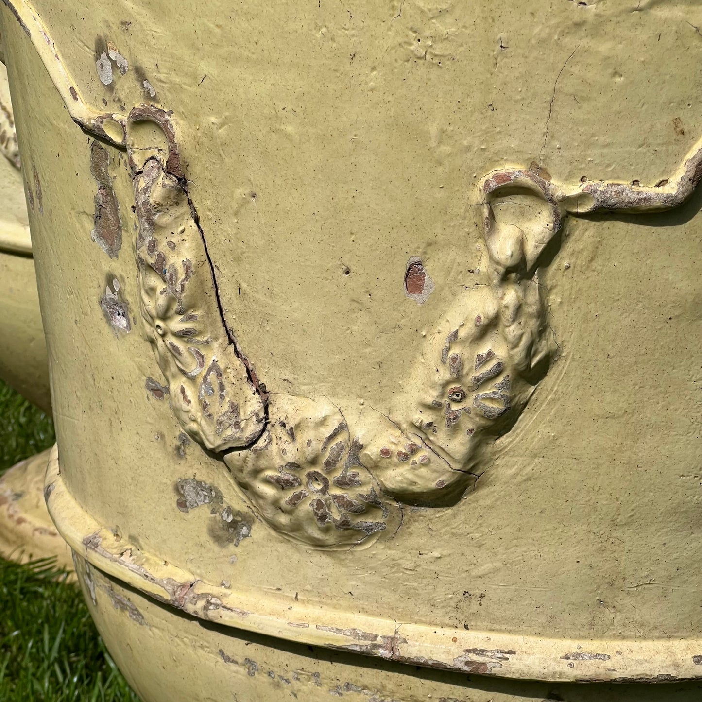 Huge Pair of Cream Glazed Terracotta “Jarre d’Anduze” Urns